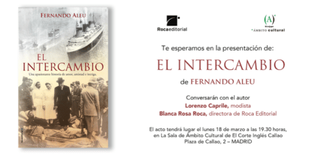 18 de marzo-Ambito Cultural-Pre. del libro de Fernando Aleu, El intercambio- Conversará con Lorenzo Caprile .