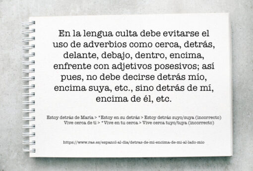 ¿debe Decirse Detrás Mío Encima Suya Etc O Detrás De Mí Encima De él El Placer De La Lectura 