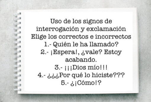 Uso de los signos de interrogación y exclamación