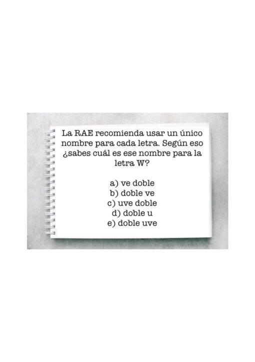 La RAE recomienda usar un único nombre para cada letra. Según eso ¿sabes cuál es ese nombre para la letra W?